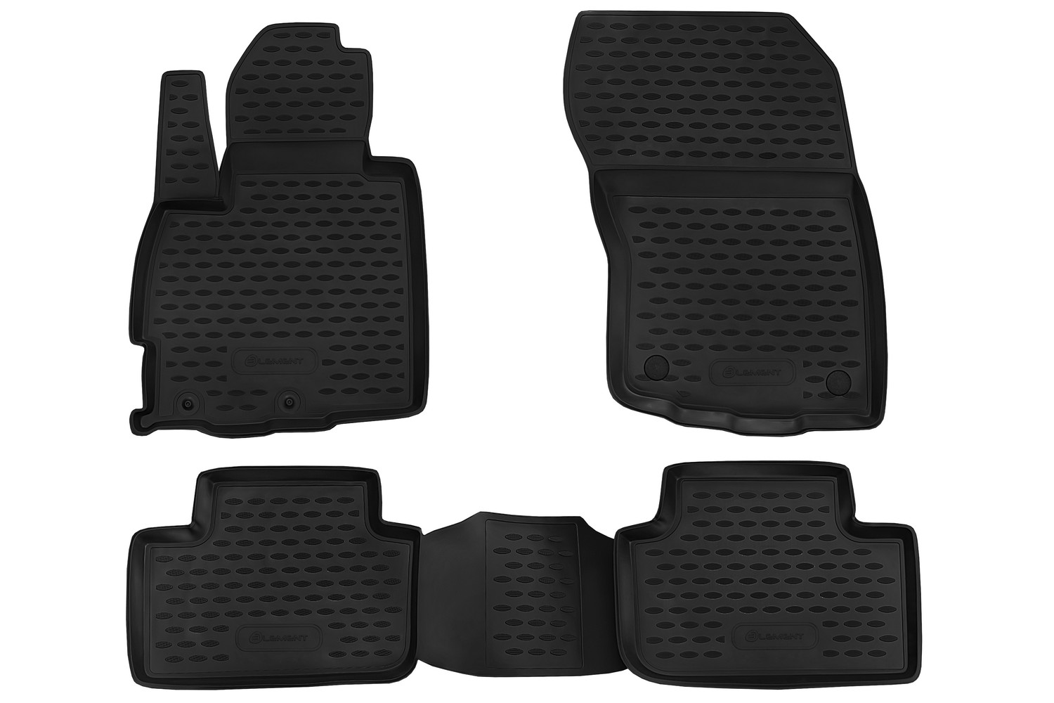 Коврики в салон для MITSUBISHI ASX (I, Ip, Ip2, Ip3), 2010-2020, 2020-, 4 шт. (полиуретан) / Митсубиси АSХ