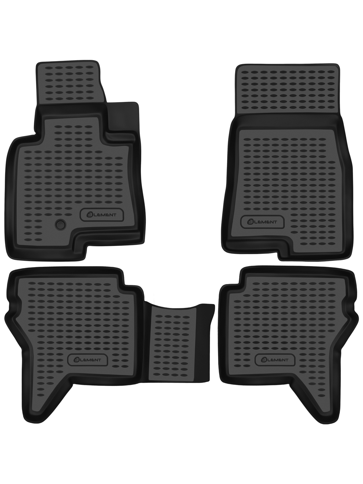 Коврики в салон MITSUBISHI Pajero III 5D 1999-2006, 4 шт. (полиуретан, серые) / Митсубиси Паджеро