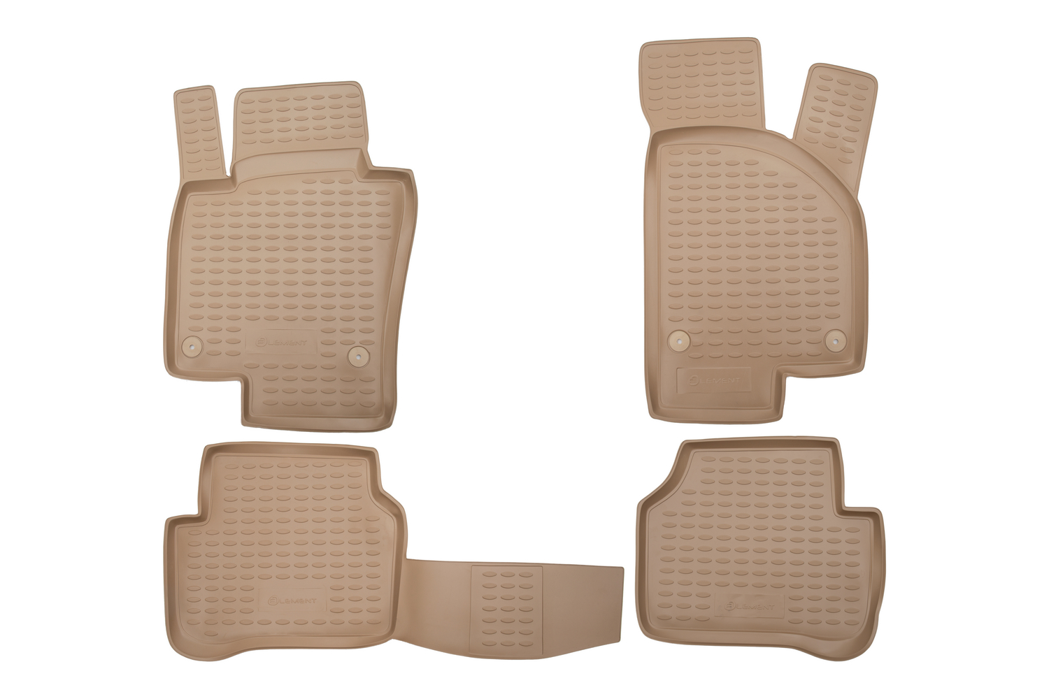 Коврики в салон подходят для VW Passat CC 02/2009->, 4 шт. (полиуретан, бежевые)