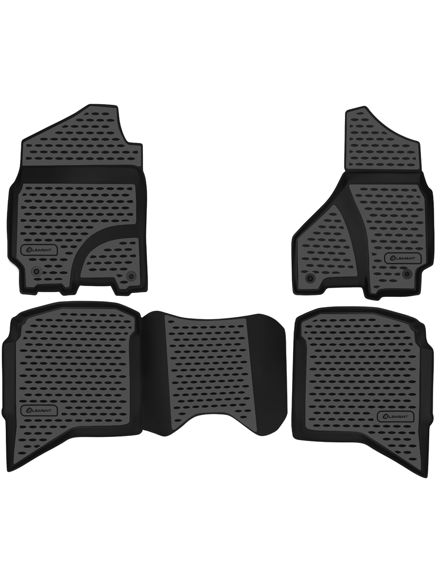 Коврики в салон, подходит для DODGE RAM 1500/2500/3500 Crew Cab, 2002-2012 4 шт. (полиуретан)