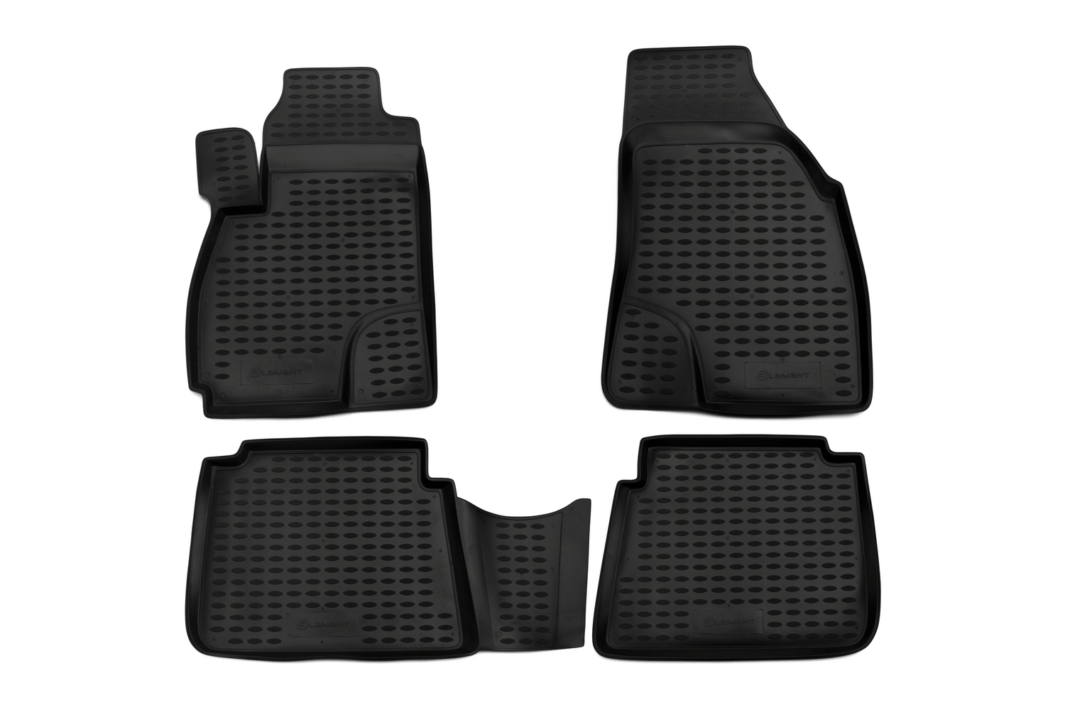 Коврики в салон, подходит для HYUNDAI Santa Fe Classic 2001-2006, 4 шт. (полиуретан, серые)