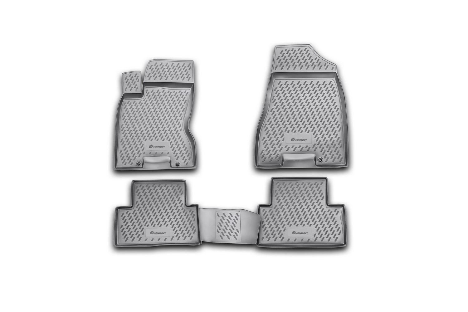 Коврики в салон подходит для NISSAN X-Trail T31 (II, IIp), 2007-2013, 4 шт. (серые) / Ниссан Х Трейл