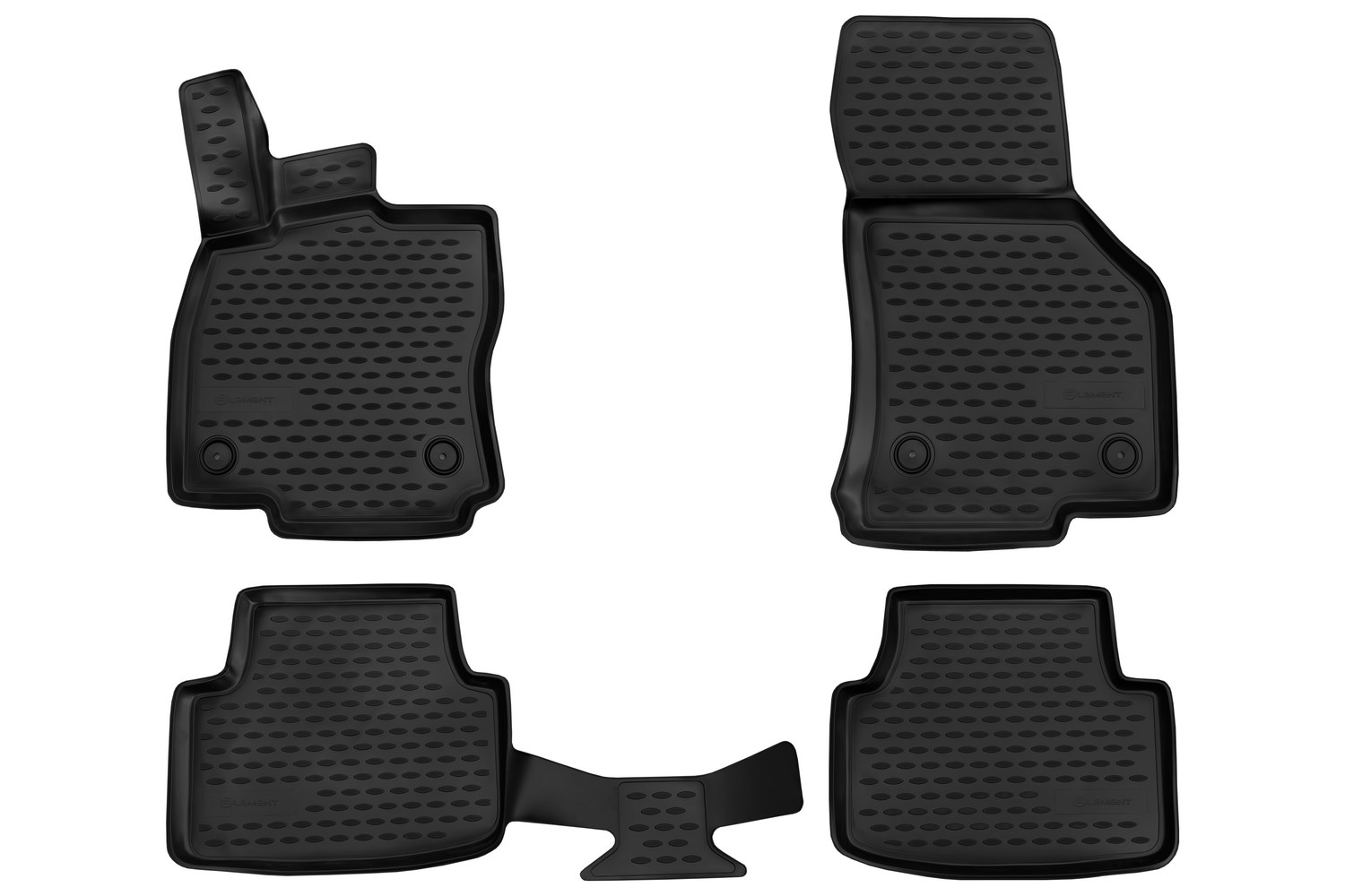 Коврики 3D в салон для SKODA Octavia (III(A7), IIIp(A7), IV(A8)), 2013-2019, 2020-, 4 шт. (полиуретан) / Шкода Октавия