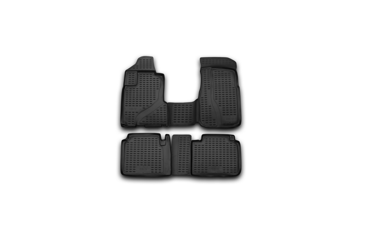 Коврики в салон, подходит для HONDA CR-V 2002-2007, 4 шт. (полиуретан, серые)