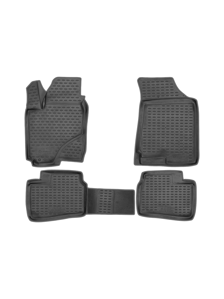 Коврики 3D в салон для HYUNDAI Elantra 2007-2010, 4 шт. (черный кант, полиуретан) / Хендай Элантра