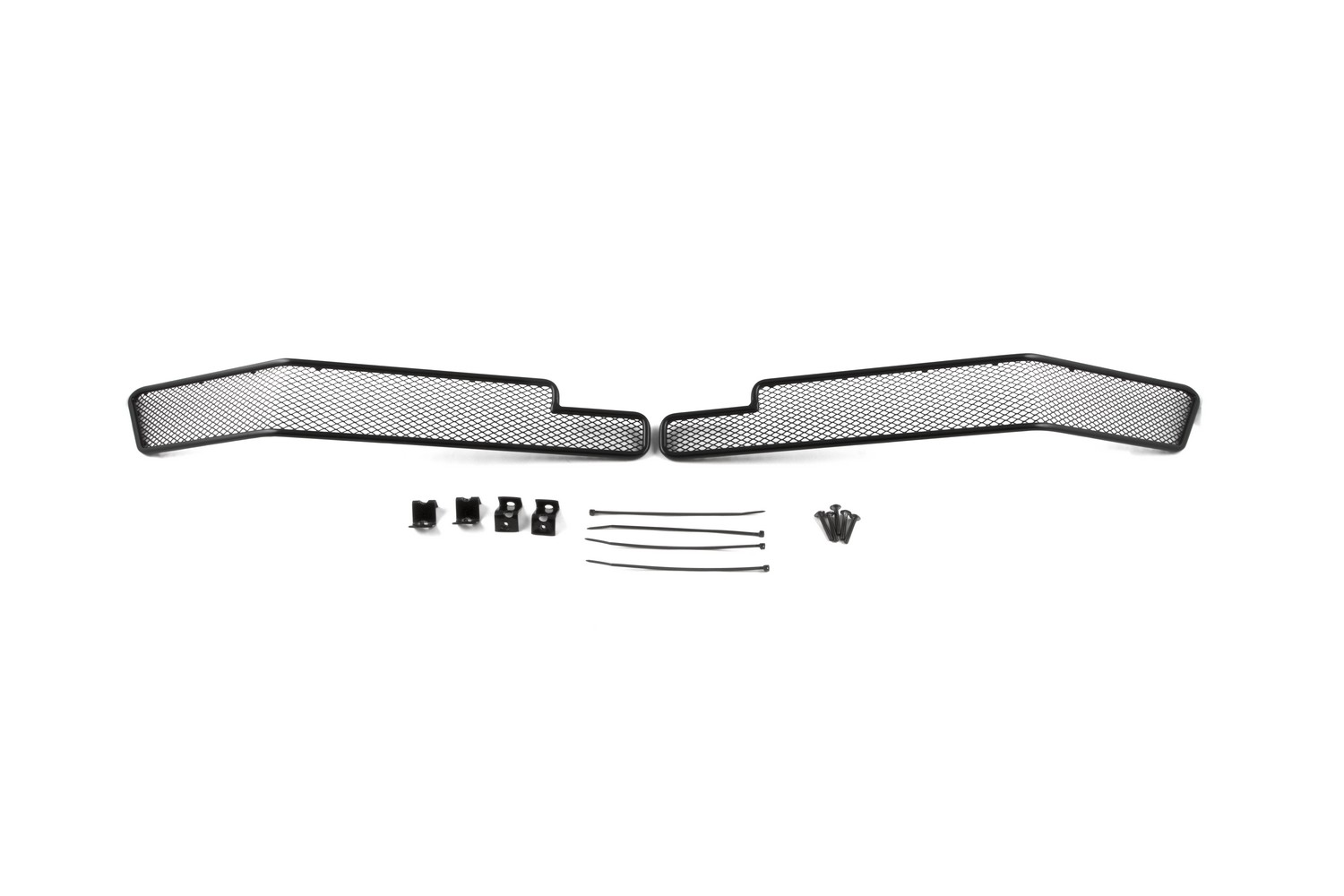 Сетка на бампер внешняя для TOYOTA Land Cruiser 200 2015-2021, 2 шт., черн., 10 мм / Тойота Ленд крузер