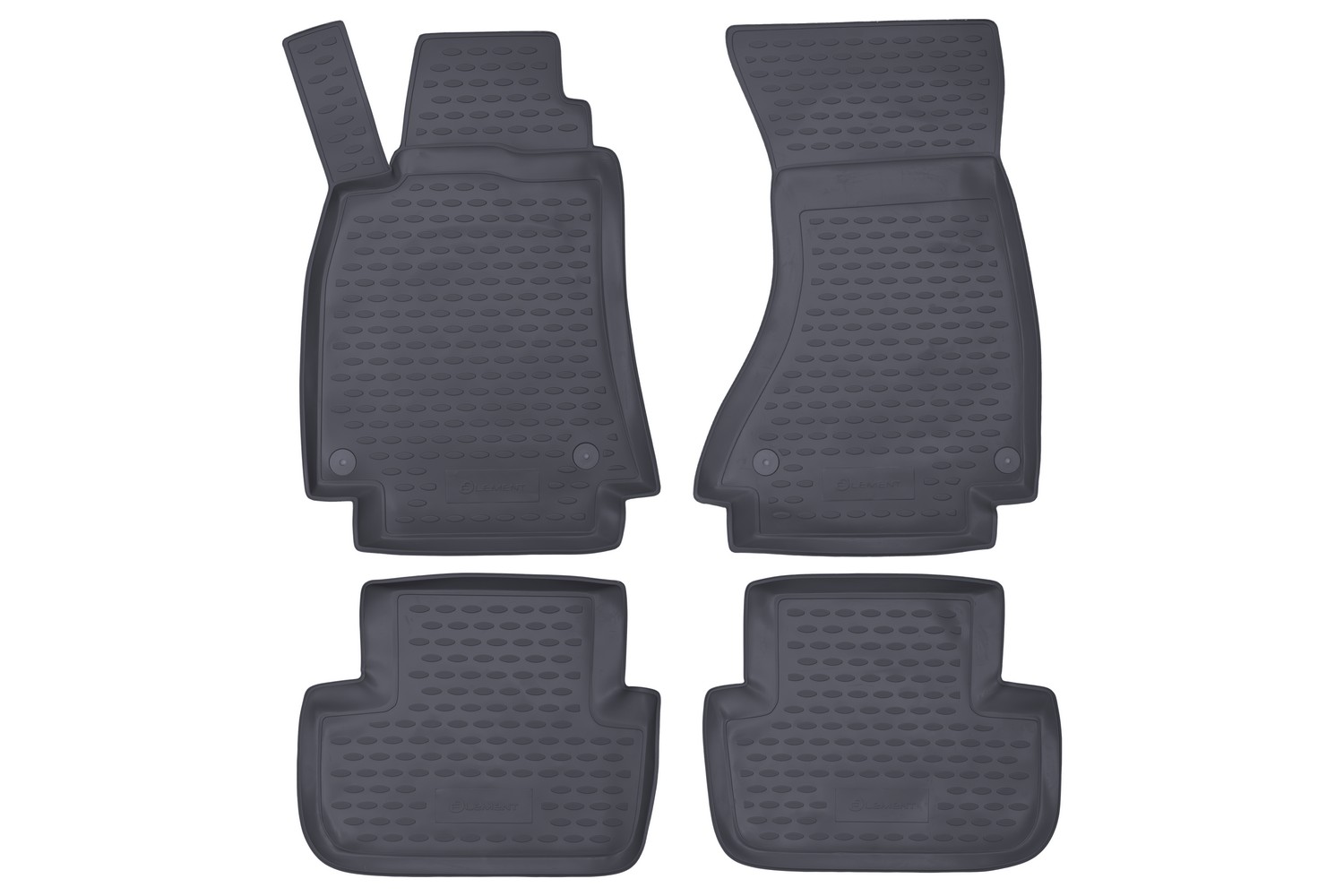 Коврики в салон AUDI A-4 B8, 2007-2015, АКПП, 4 шт. (полиуретан, серые) / Ауди А4