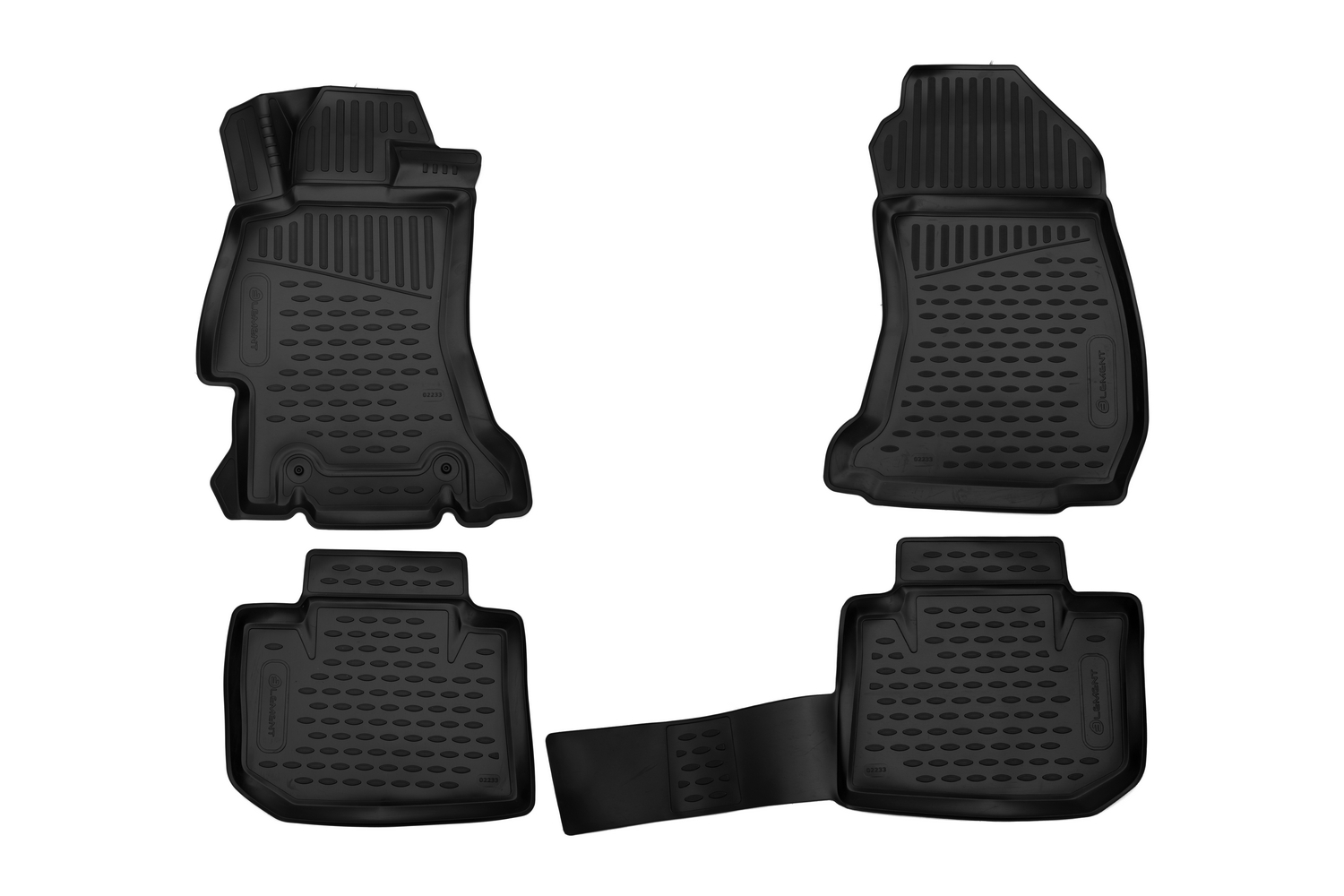Коврики 3D в салон подходят для, подходит для SUBARU WRX STI, 2015-2019 седан, USA, 4шт. (полиуретан)
