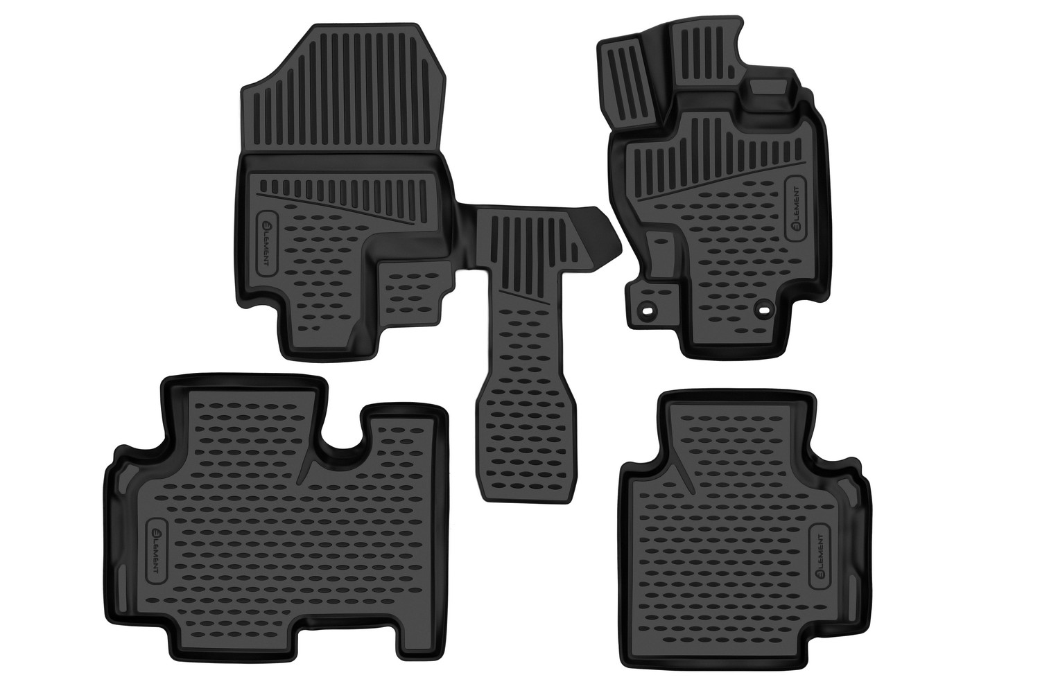 Коврики 3D в салон для HONDA Freed (I) 2008-2016, правый руль не для капитанских сидений, Компактвэн, 4шт., (полиуретан) / Хонда Фрид