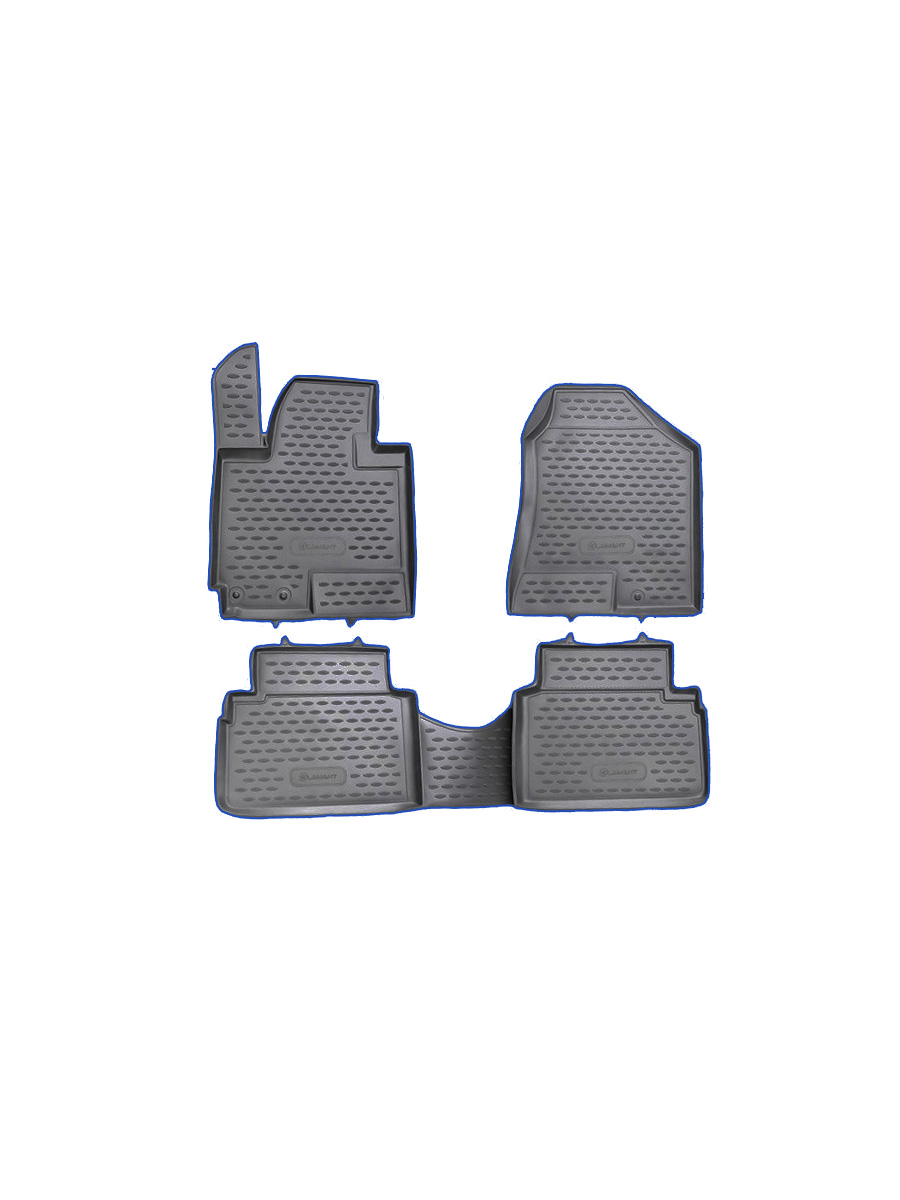 Коврики в салон HYUNDAI ix35 2010-2015,4 шт.(синий кант, полиуретан) / Хендай ИХ35