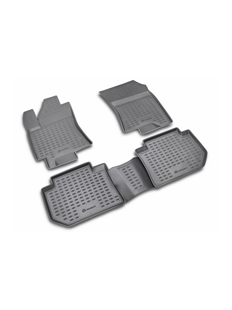 Коврики 3D в салон SUBARU Tribeca 2005-2014,4 шт.(красный кант, полиуретан) / Субару Трибека